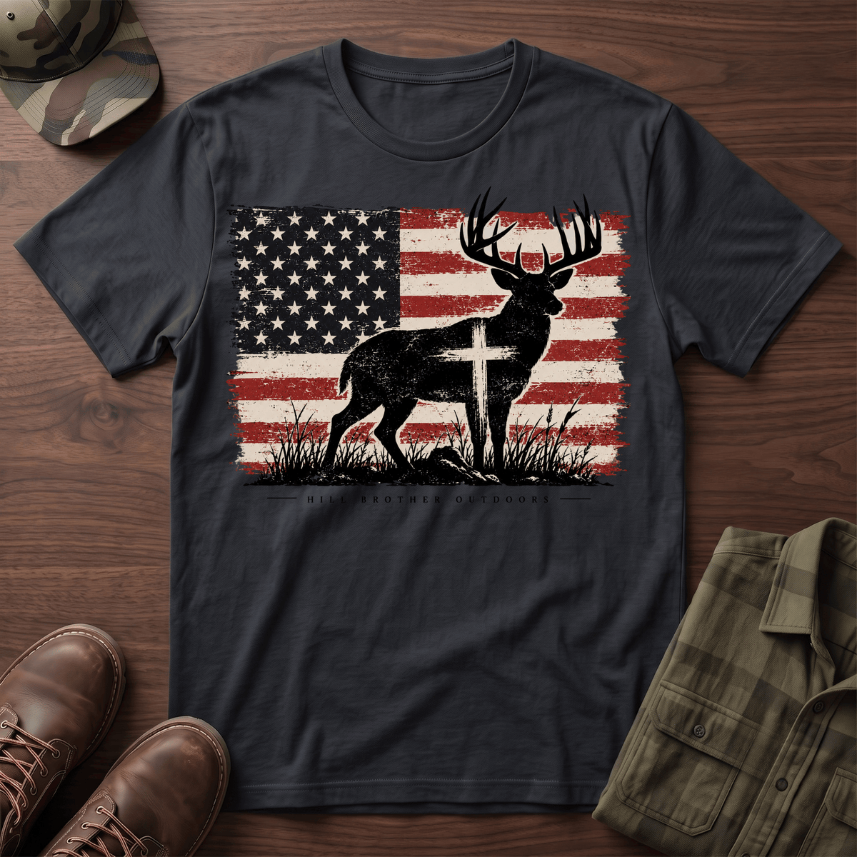 Cross Flag Buck T-Shirt