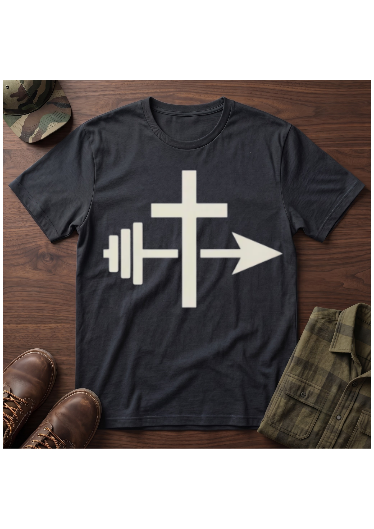 Cross, Barbell Arrow T-Shirt