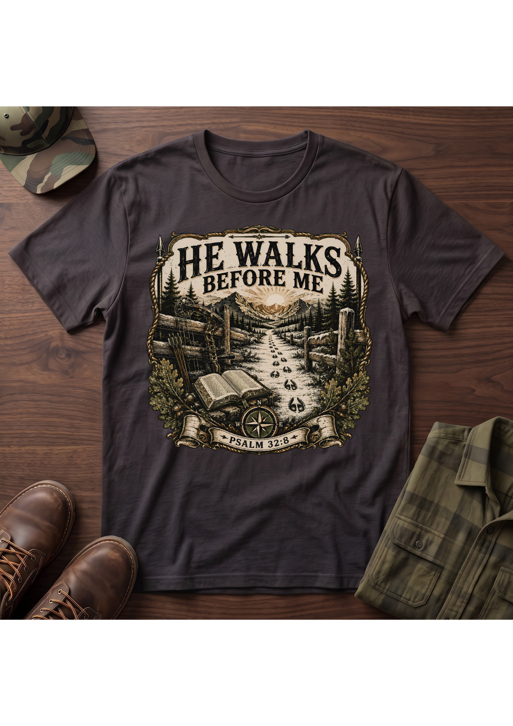 He Walks Before Me T-Shirt