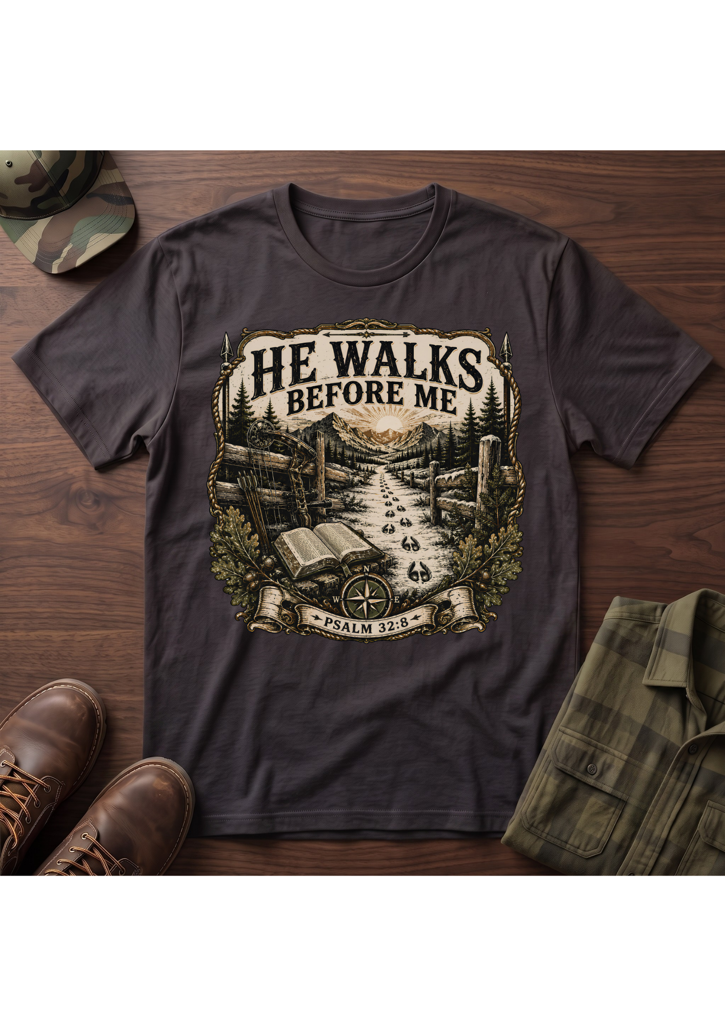 He Walks Before Me T-Shirt