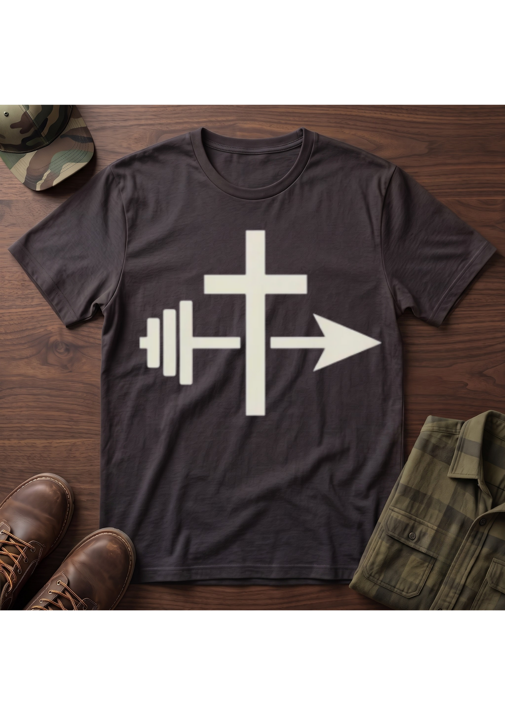Cross, Barbell Arrow T-Shirt