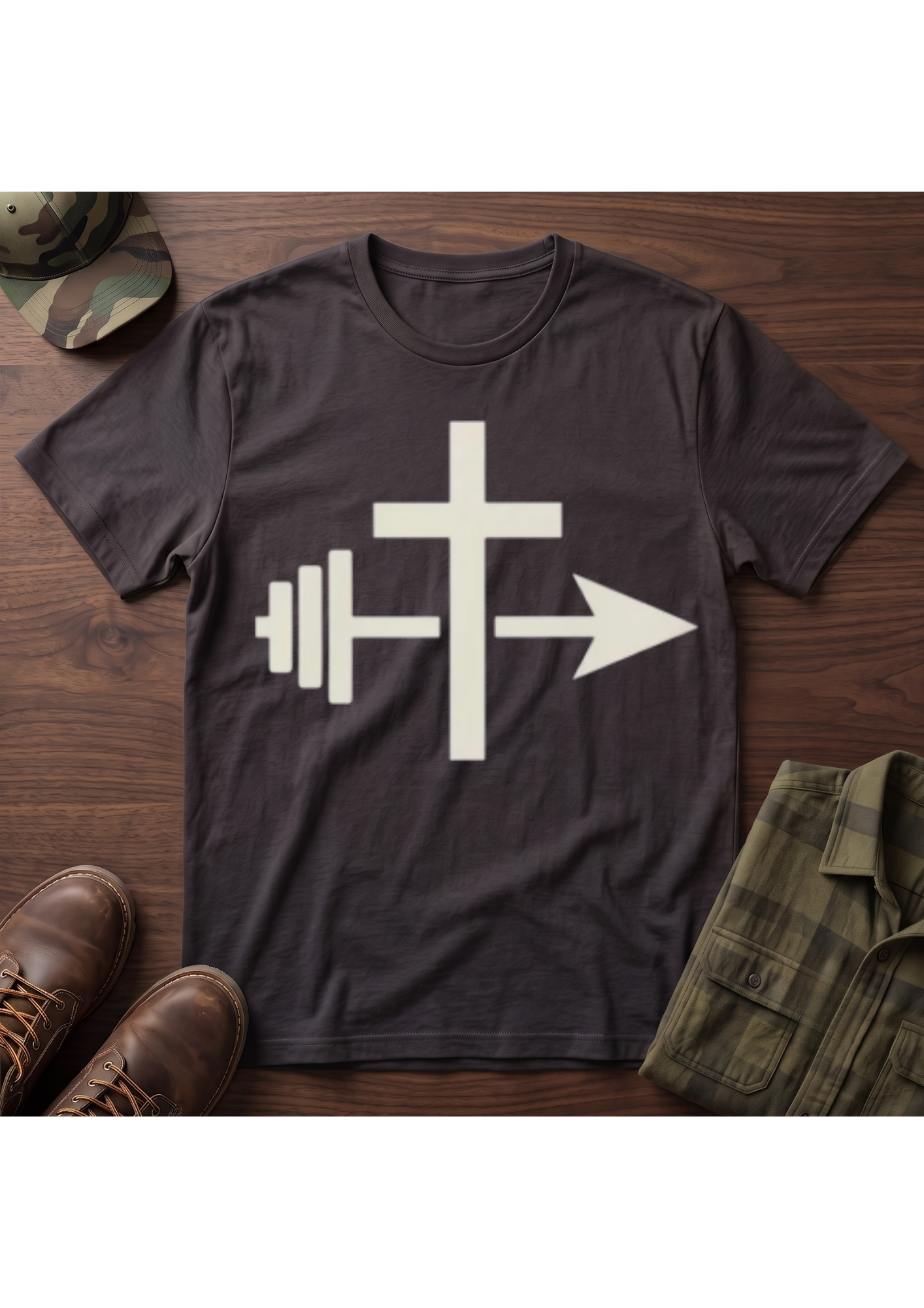 Cross, Barbell Arrow T-Shirt