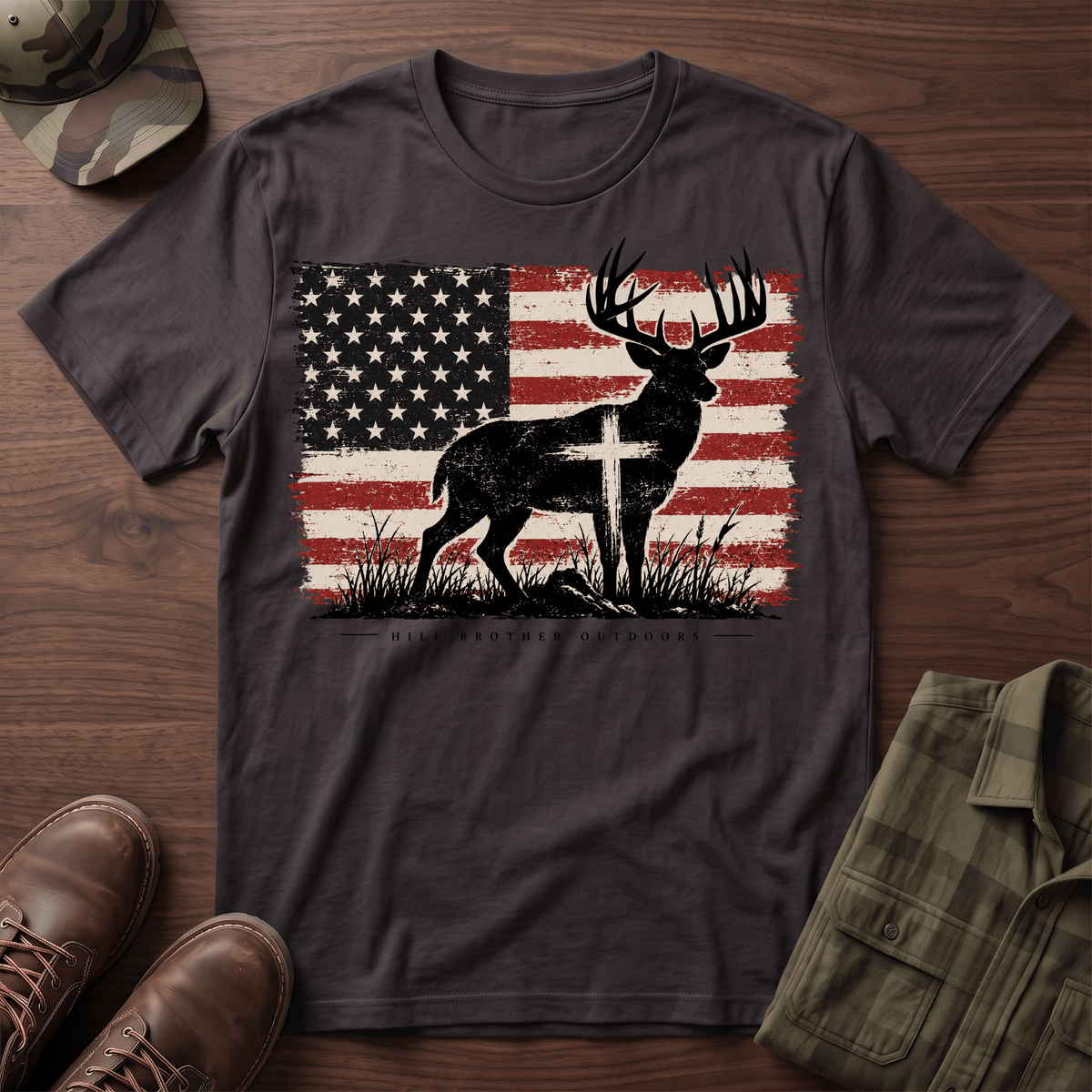 Cross Flag Buck T-Shirt