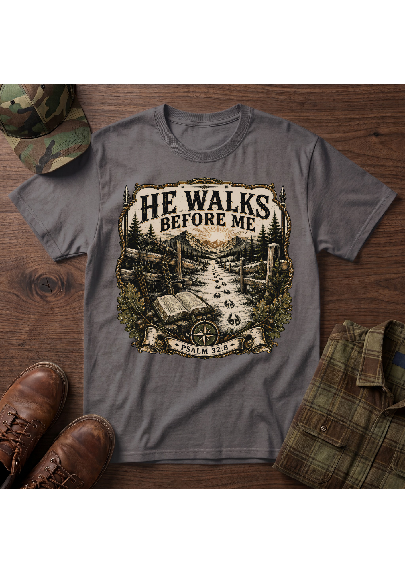 He Walks Before Me T-Shirt