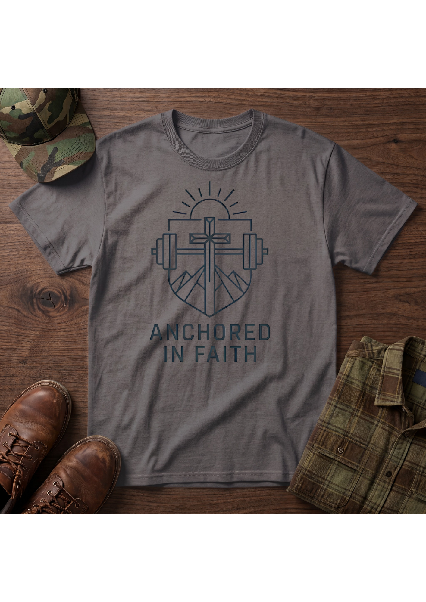 Anchored in Faith  Minimalist T-Shirt