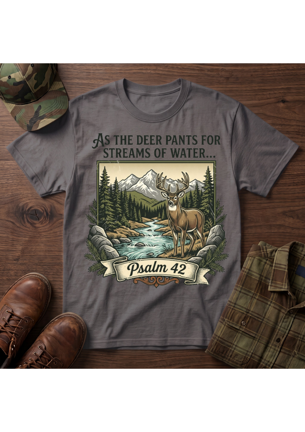 Buck Psalm 42 T-Shirt