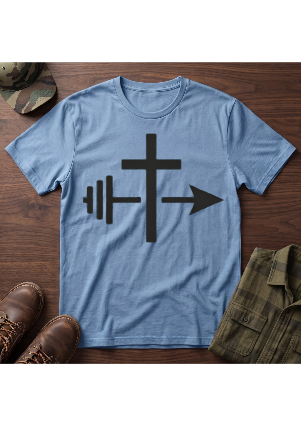 Cross, Barbell Arrow T-Shirt