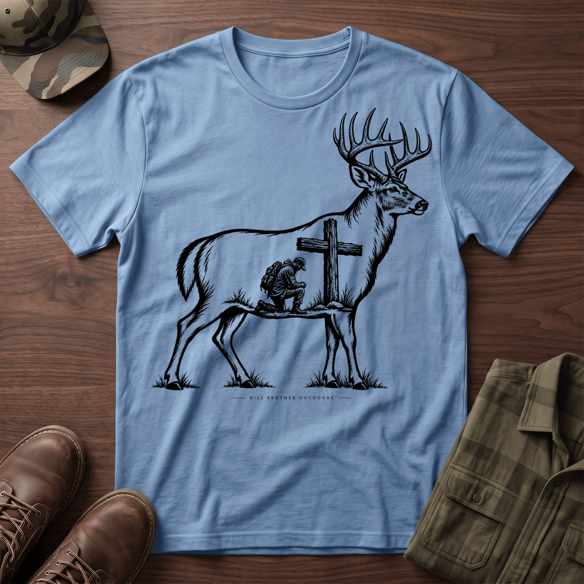 Buck Hunter Cross T-Shirt