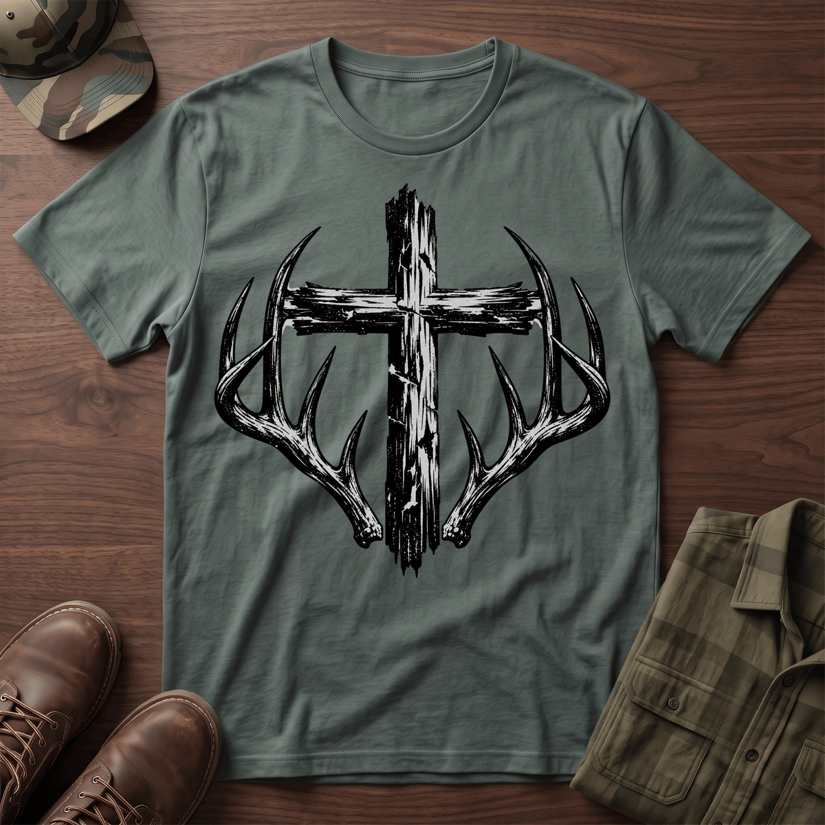 Cross and Antlers T-Shirt