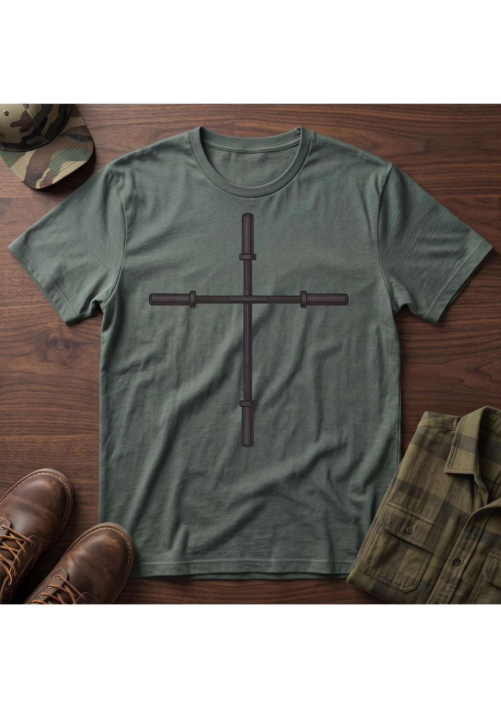 Barbell Cross T-Shirt