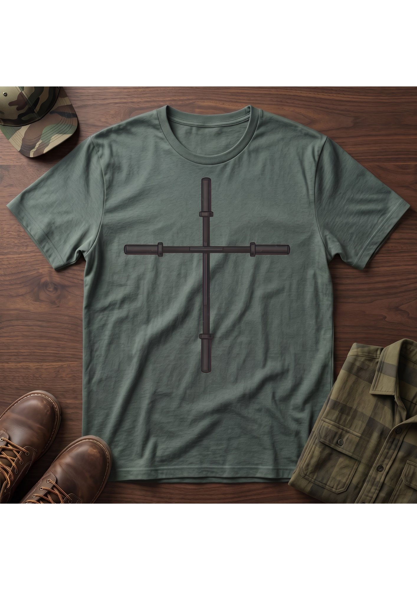 Barbell Cross T-Shirt