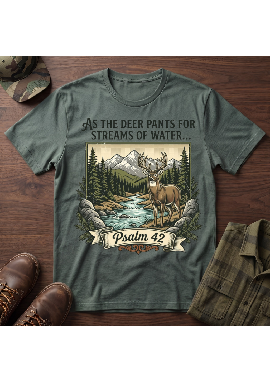 Buck Psalm 42 T-Shirt
