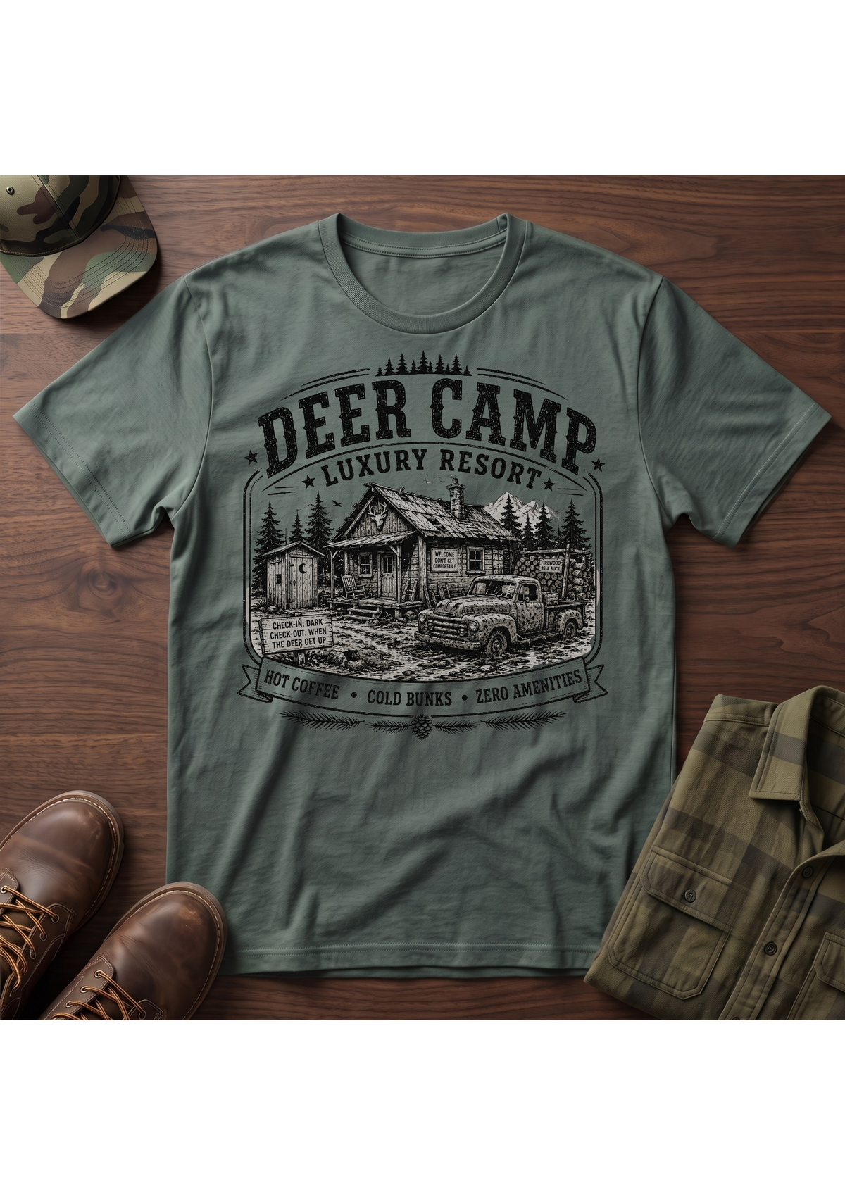 Deer Camp Resort T-SHIRT