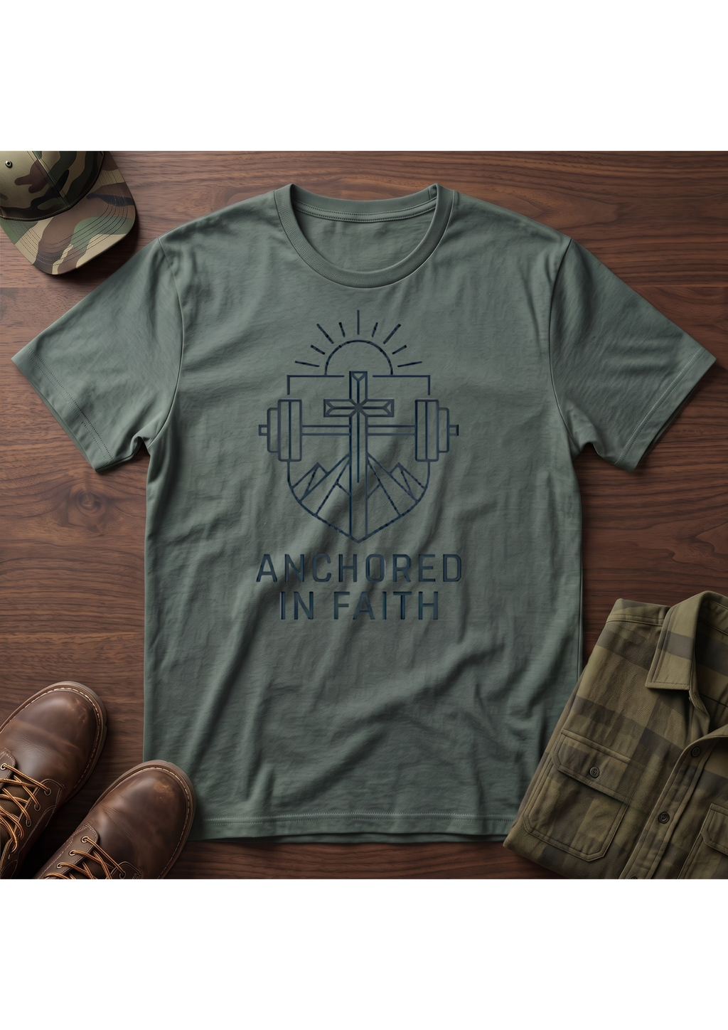 Anchored in Faith  Minimalist T-Shirt
