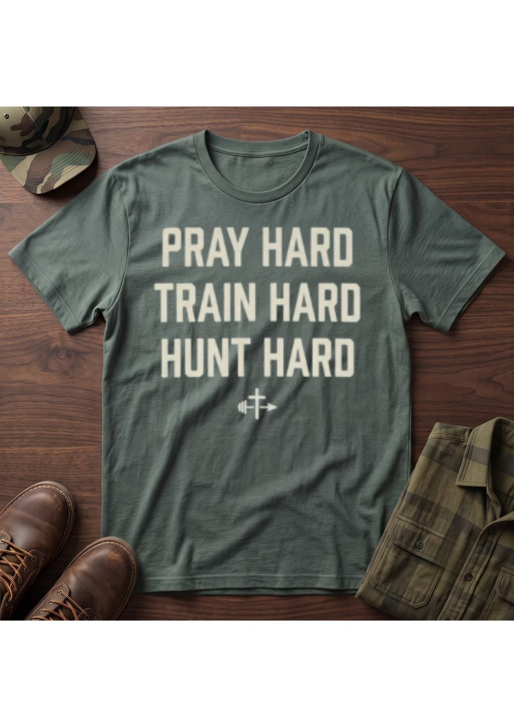 Pray, Train, Hunt Hard T-Shirt