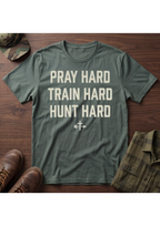 Pray, Train, Hunt Hard T-Shirt