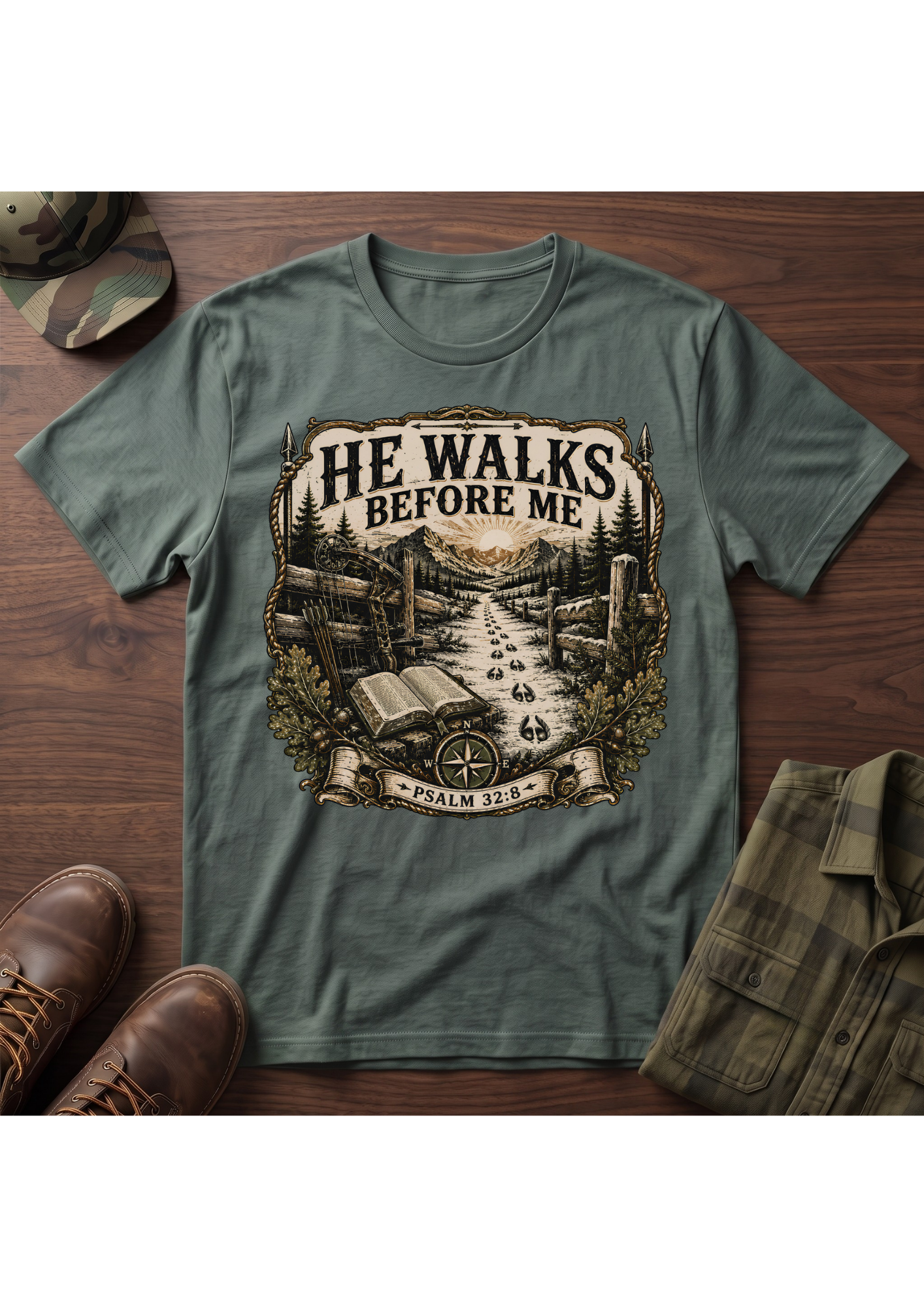He Walks Before Me T-Shirt