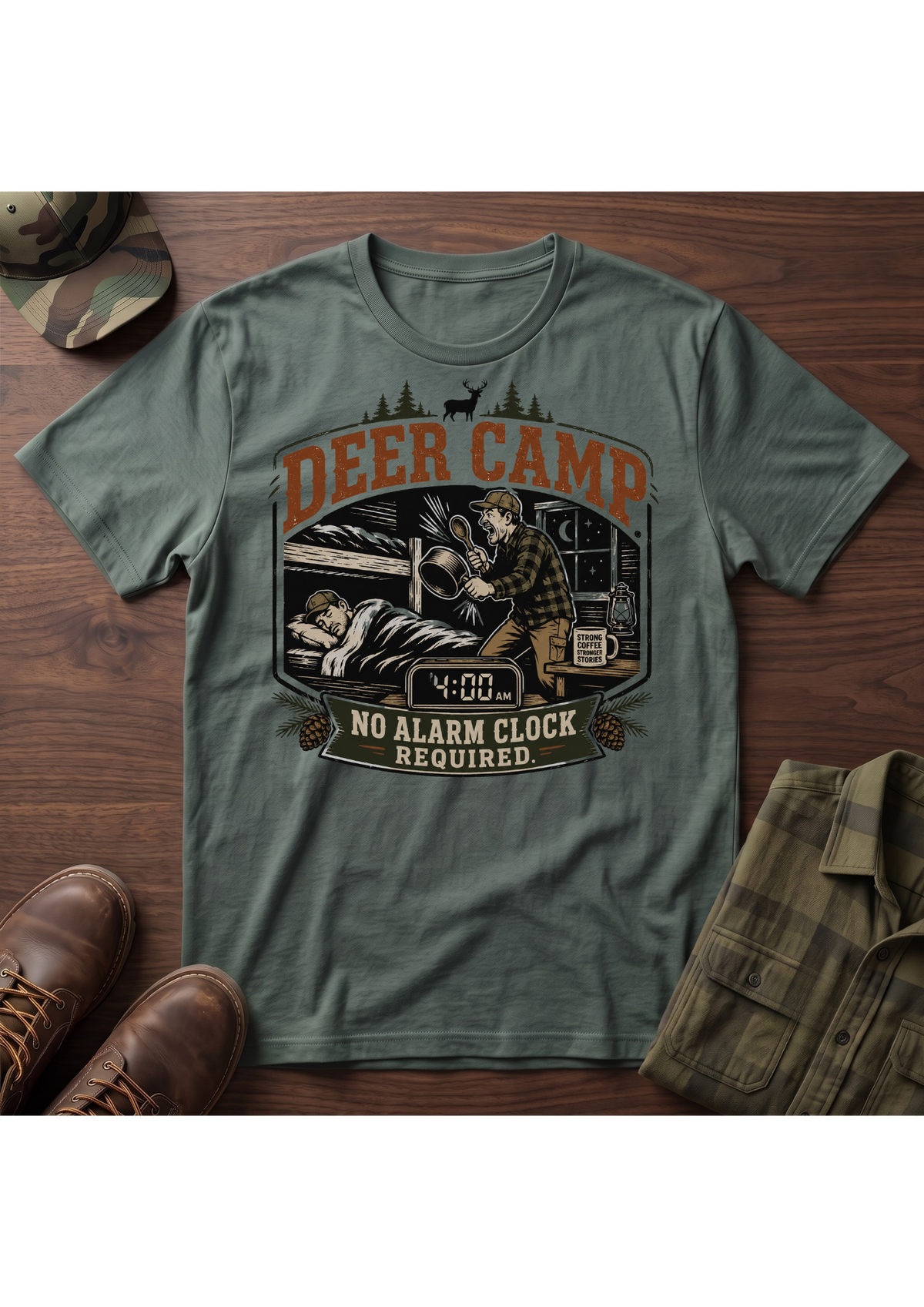 Deer Camp Alarm T-SHIRT