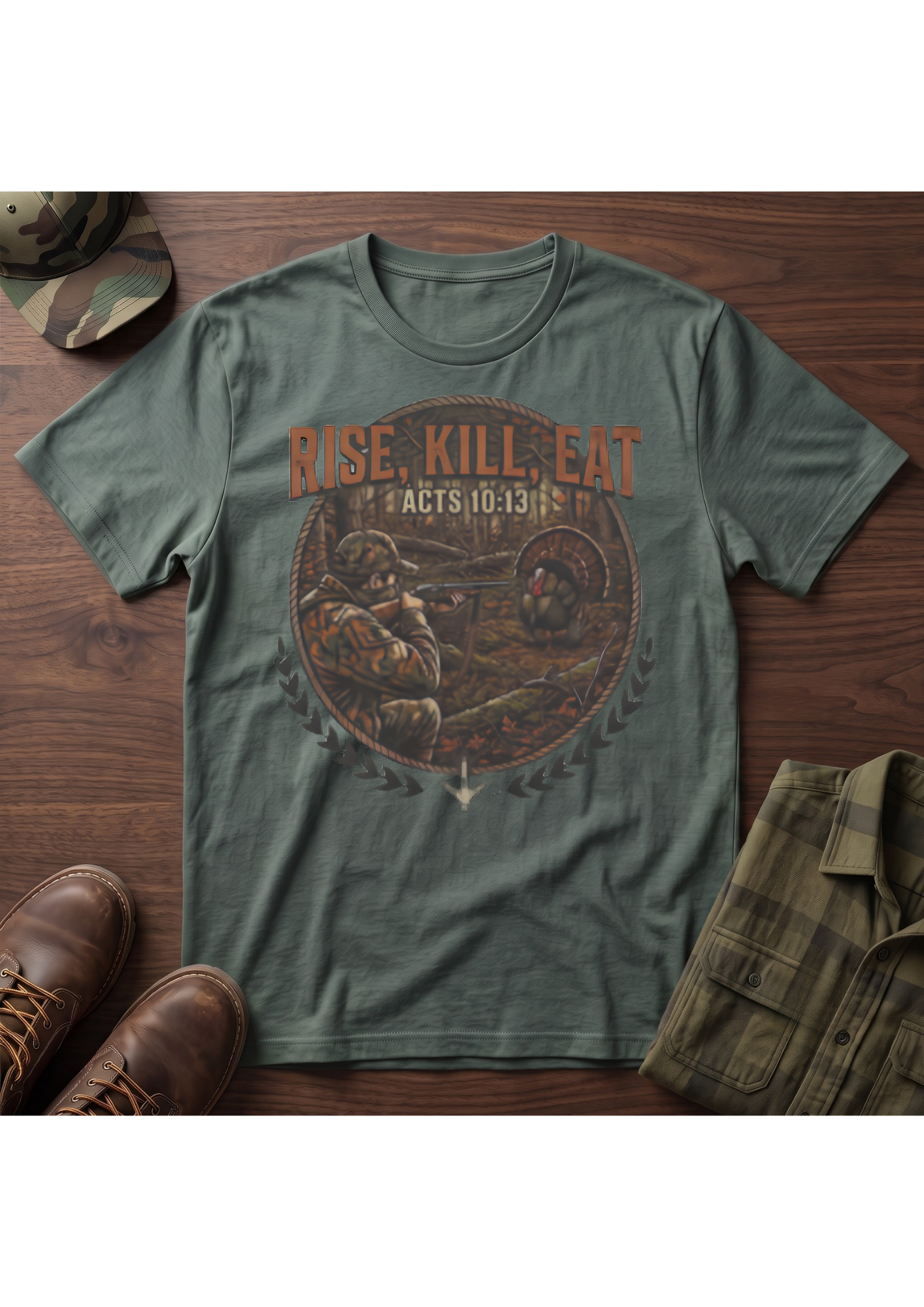 Turkey Hunter Acts 10:13 Tee Shirt