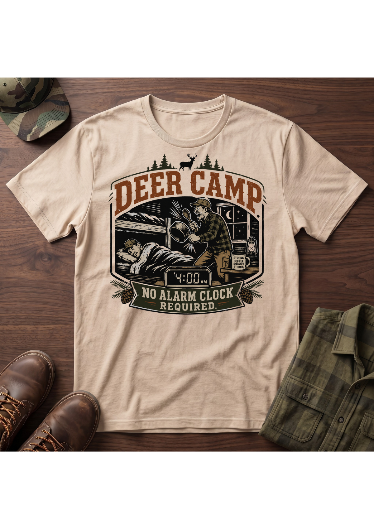 Deer Camp Alarm T-SHIRT