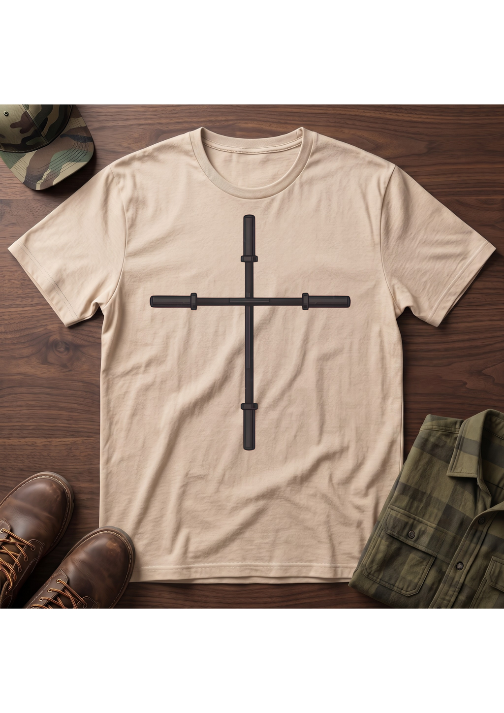 Barbell Cross T-Shirt