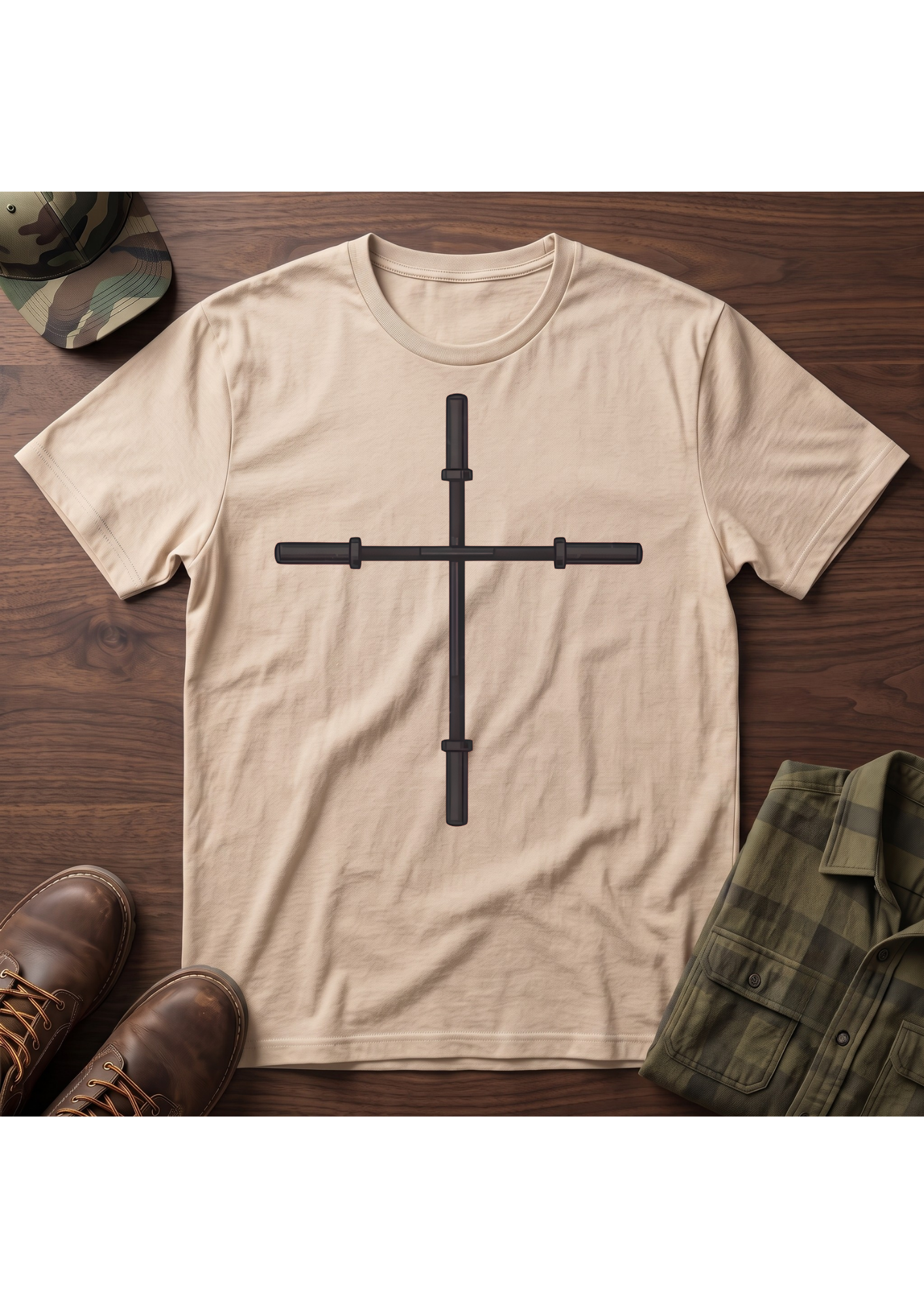 Barbell Cross T-Shirt