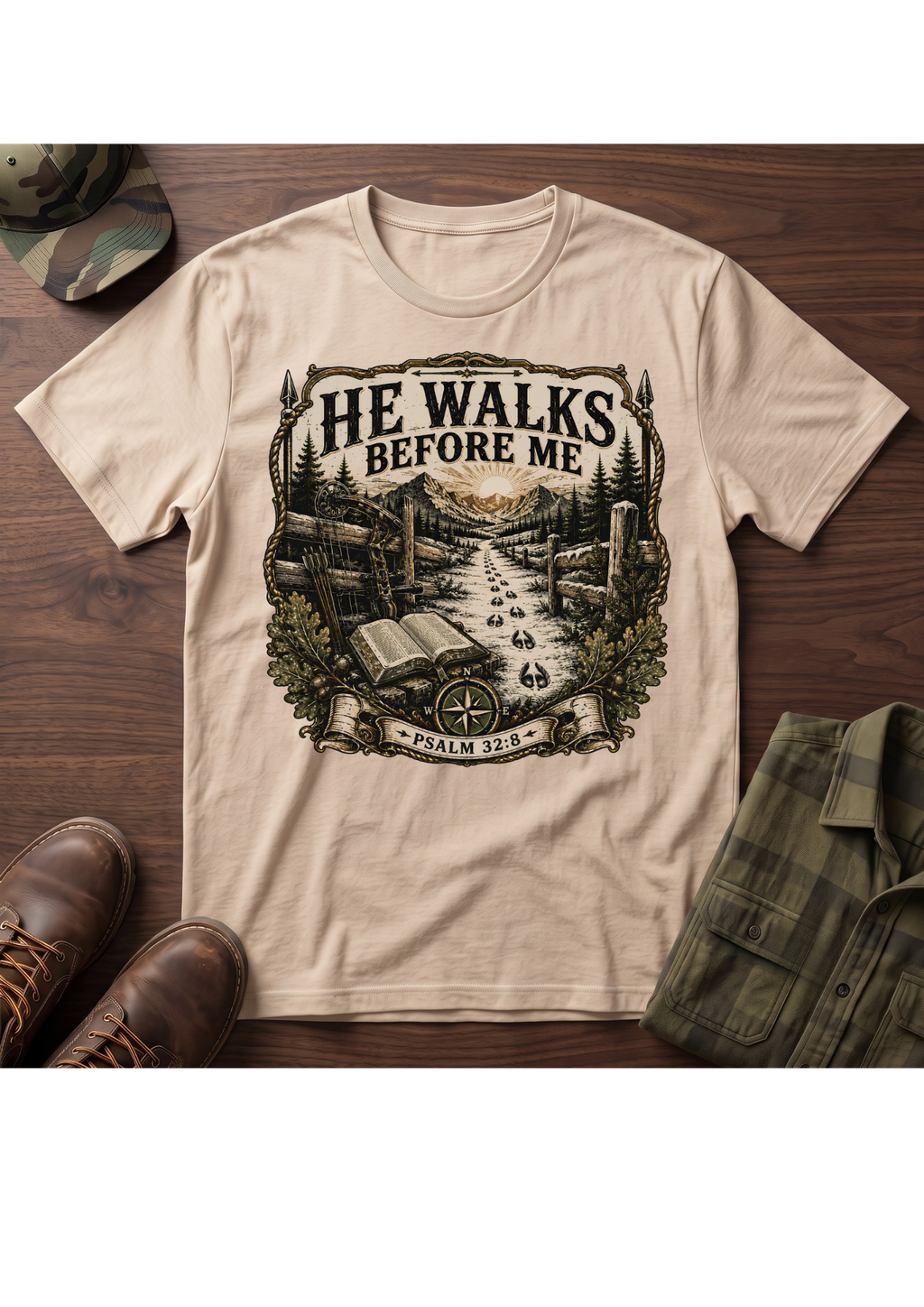 He Walks Before Me T-Shirt