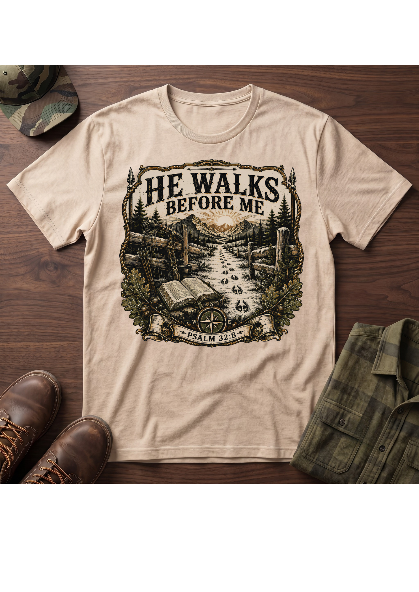 He Walks Before Me T-Shirt