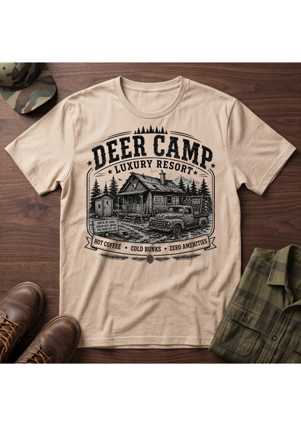 Deer Camp Resort T-SHIRT