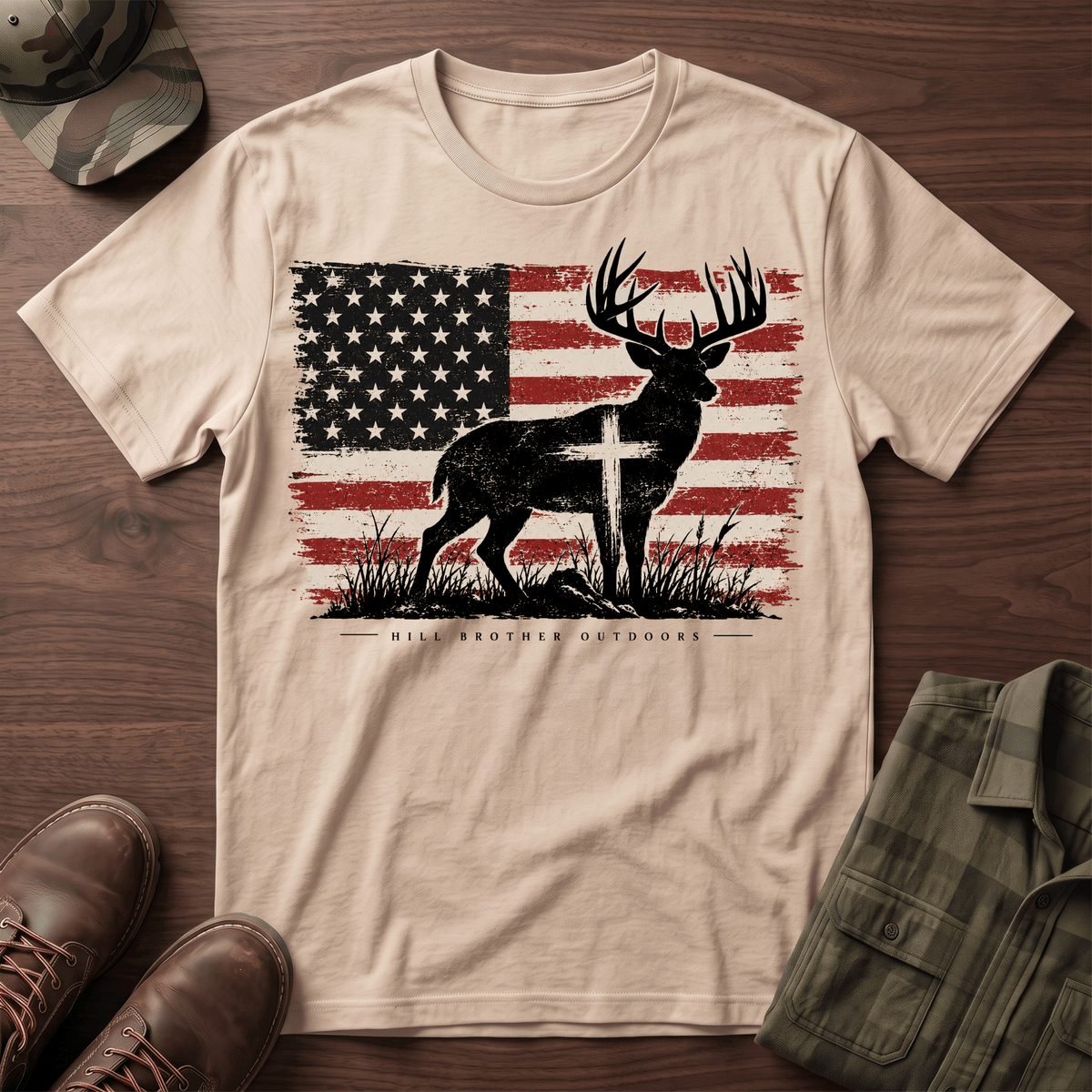Cross Flag Buck T-Shirt