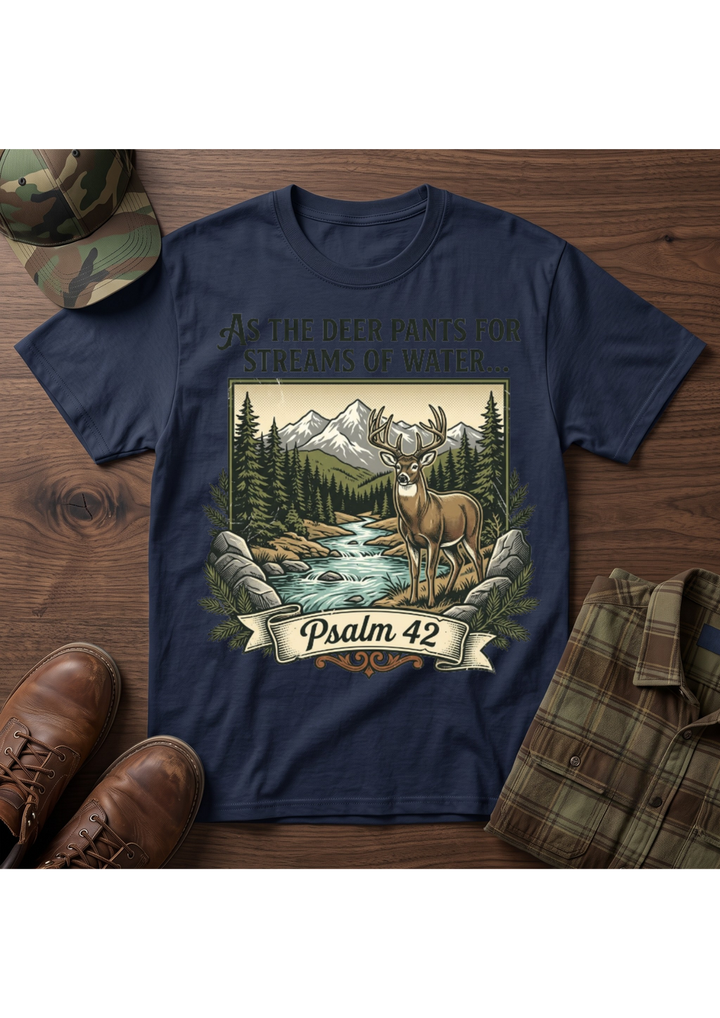 Buck Psalm 42 T-Shirt