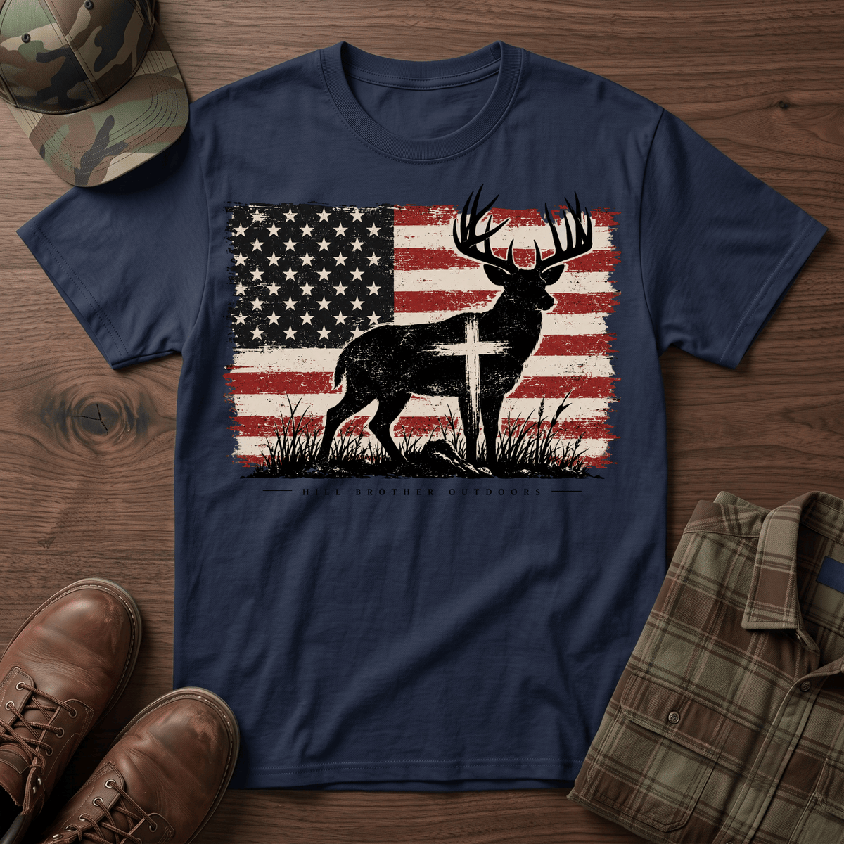 Cross Flag Buck T-Shirt