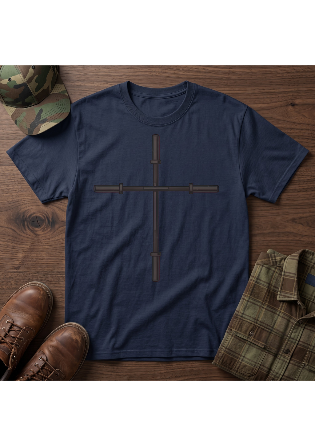 Barbell Cross T-Shirt