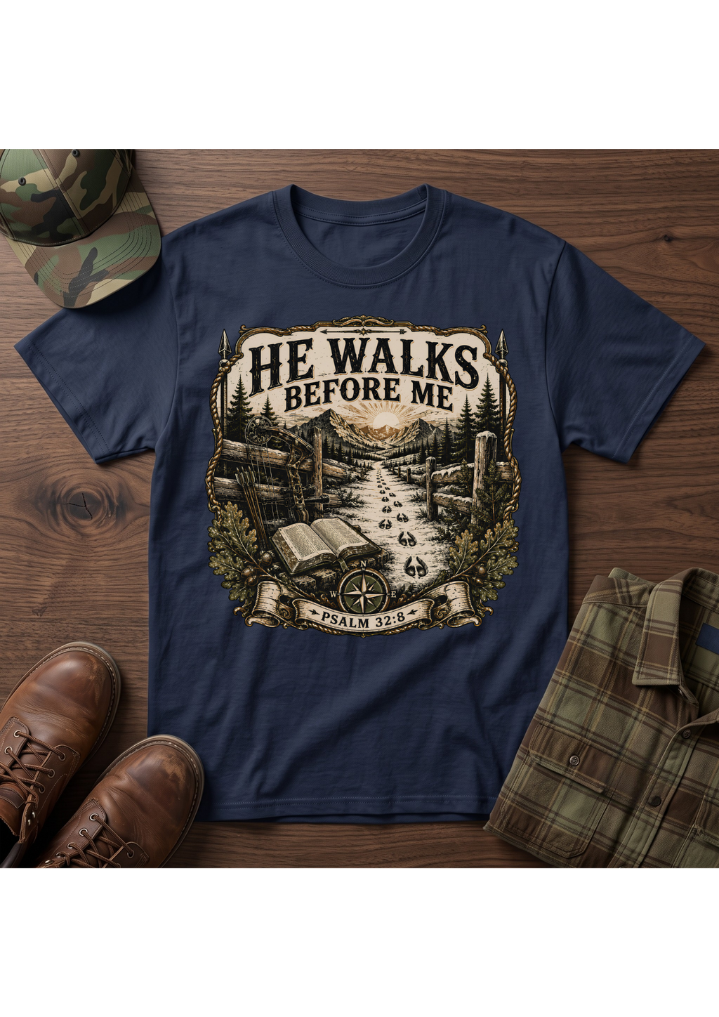 He Walks Before Me T-Shirt