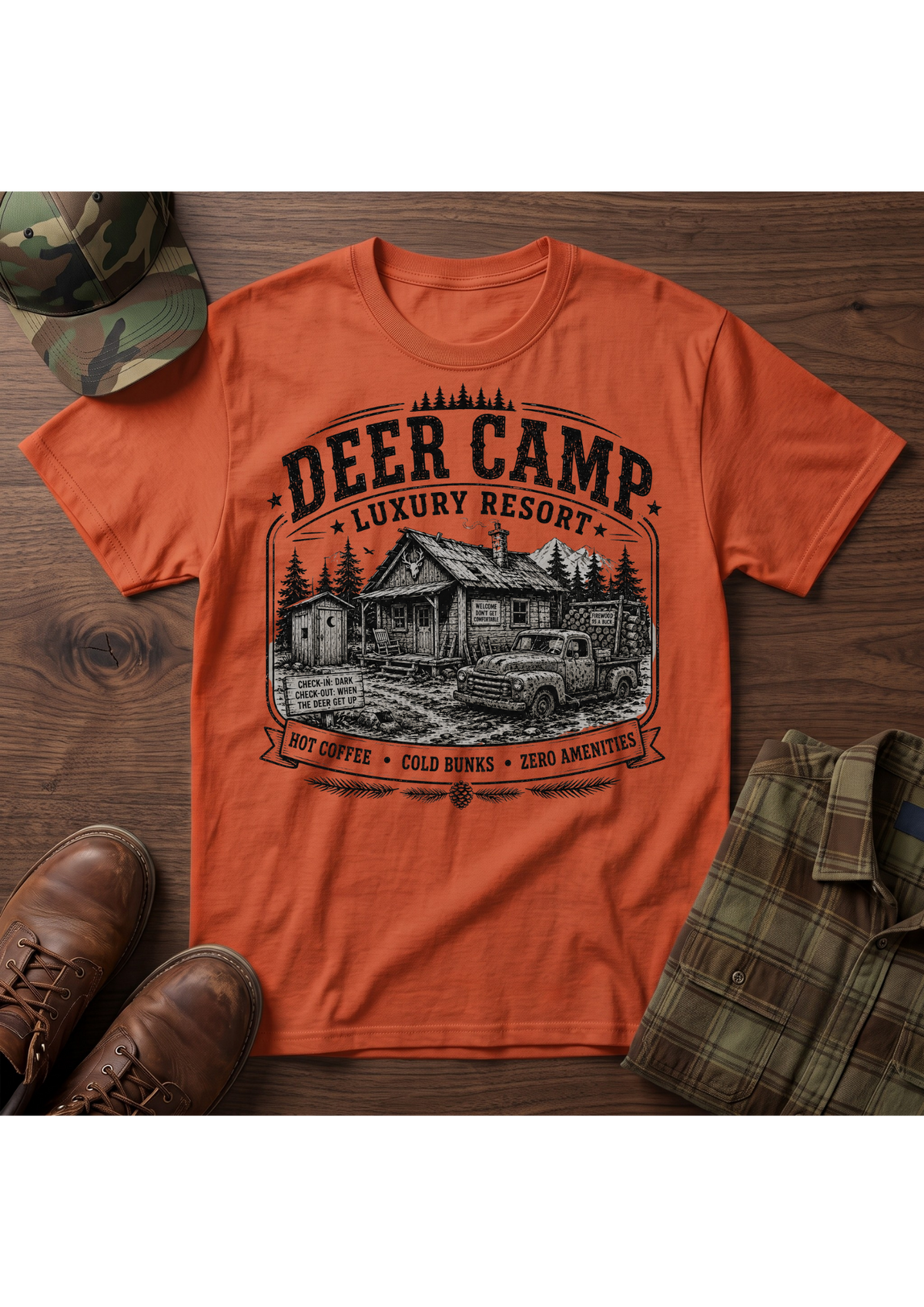 Deer Camp Resort T-SHIRT