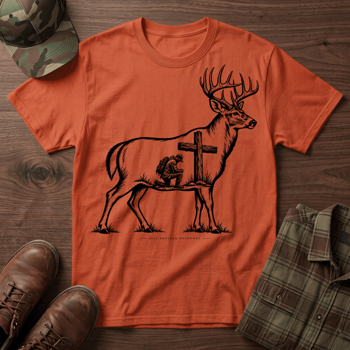 Buck Hunter Cross T-Shirt