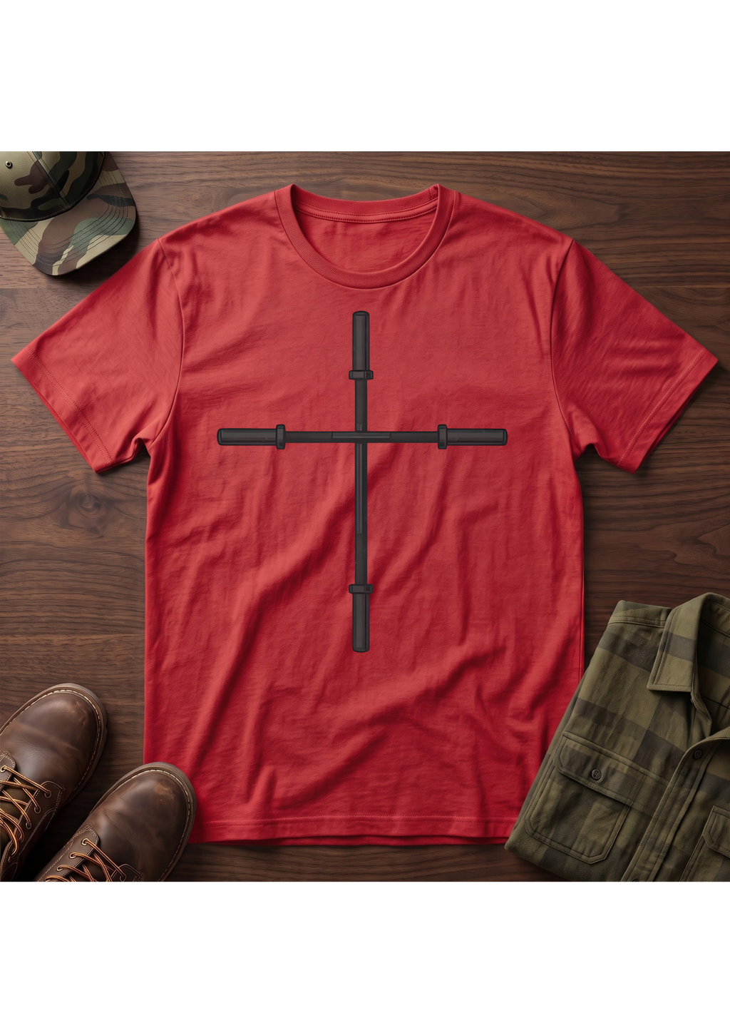 Barbell Cross T-Shirt