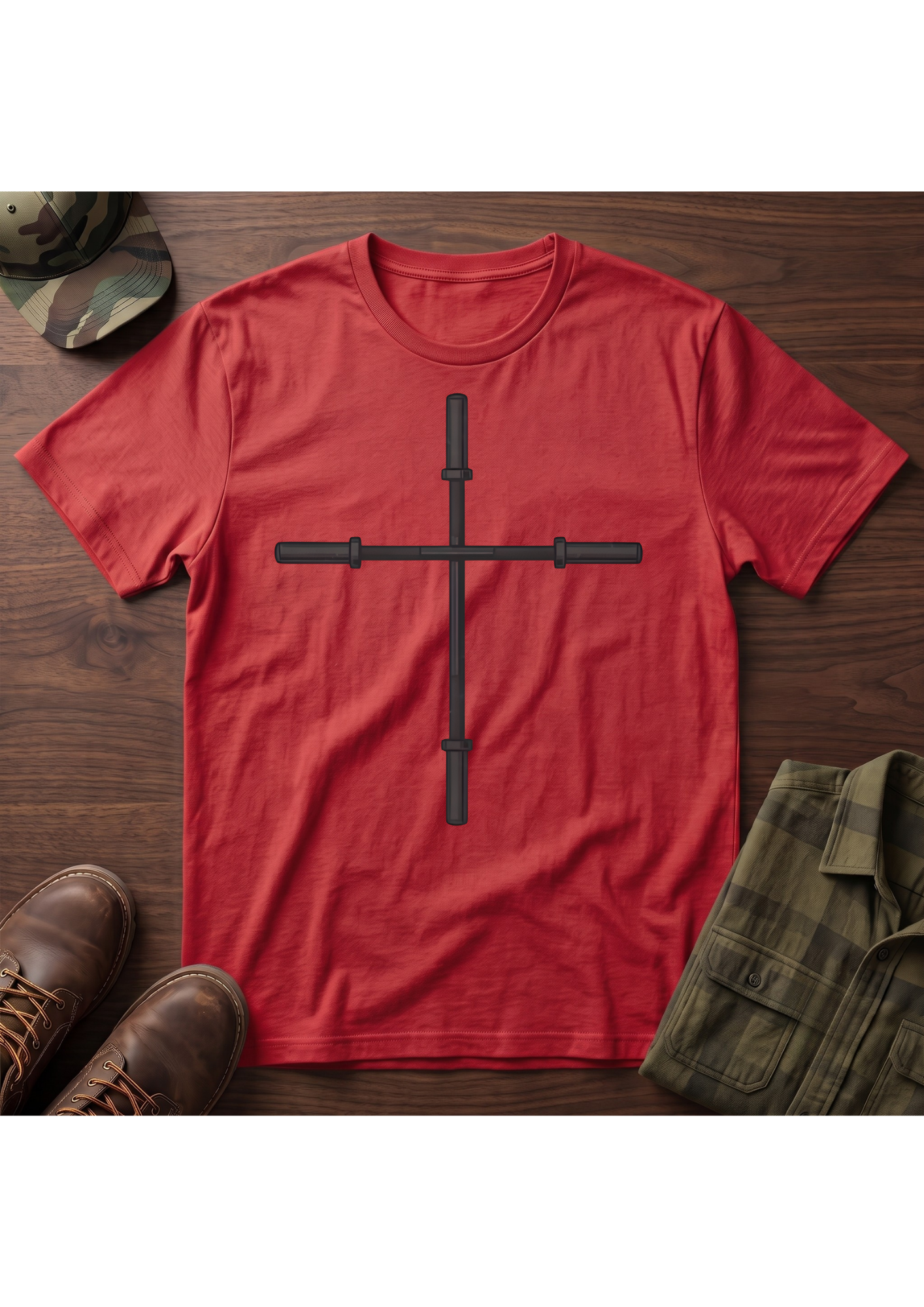 Barbell Cross T-Shirt