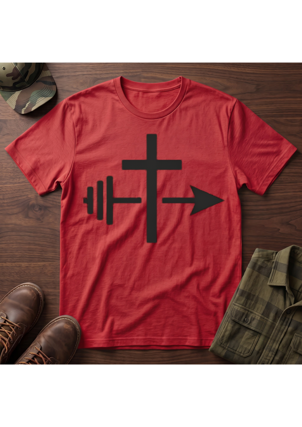 Cross, Barbell Arrow T-Shirt