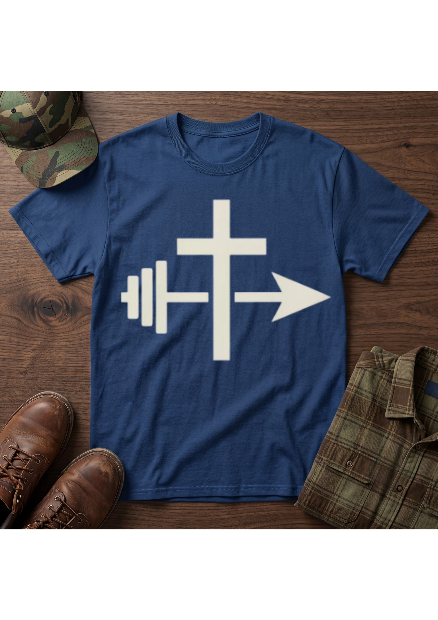 Cross, Barbell Arrow T-Shirt