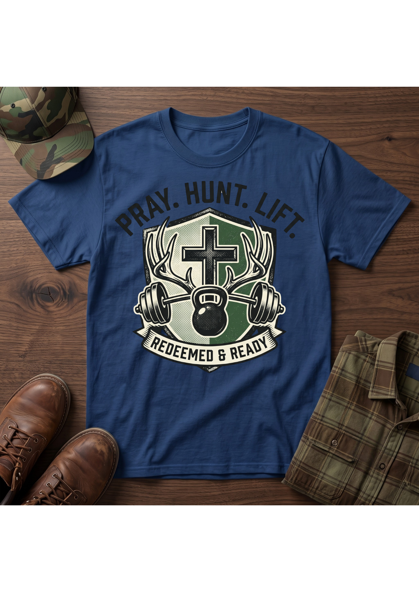 Pray. Hunt. Lift. T-Shirt