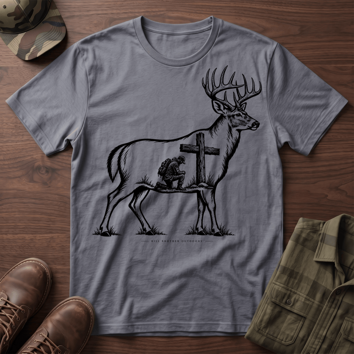 Buck Hunter Cross T-Shirt