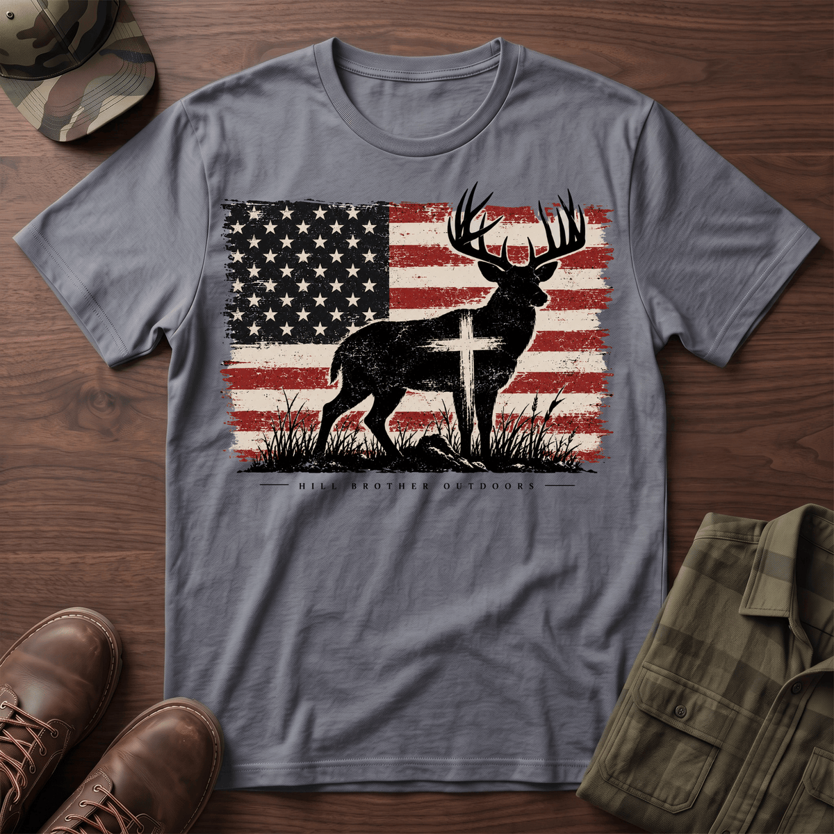 Cross Flag Buck T-Shirt