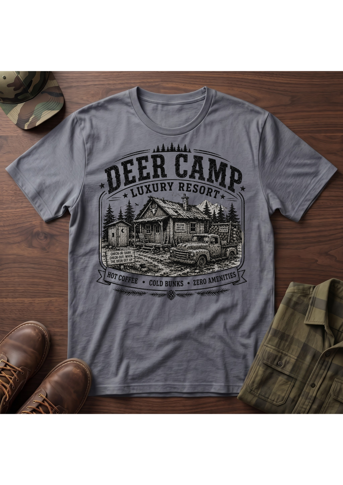 Deer Camp Resort T-SHIRT