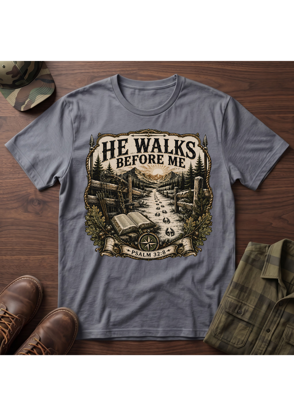 He Walks Before Me T-Shirt