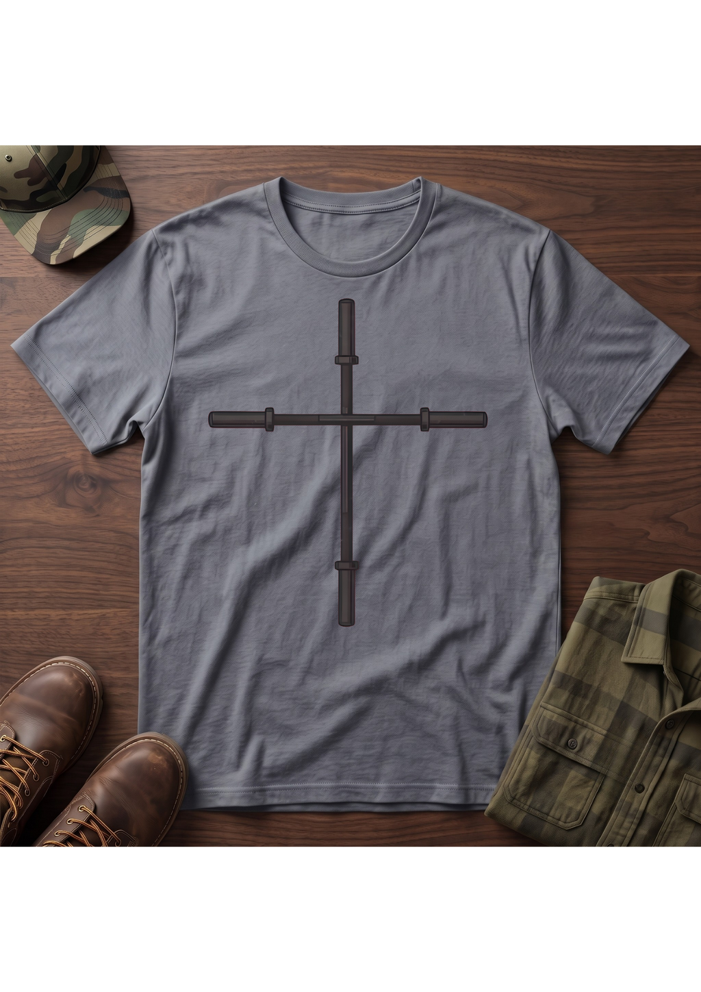 Barbell Cross T-Shirt