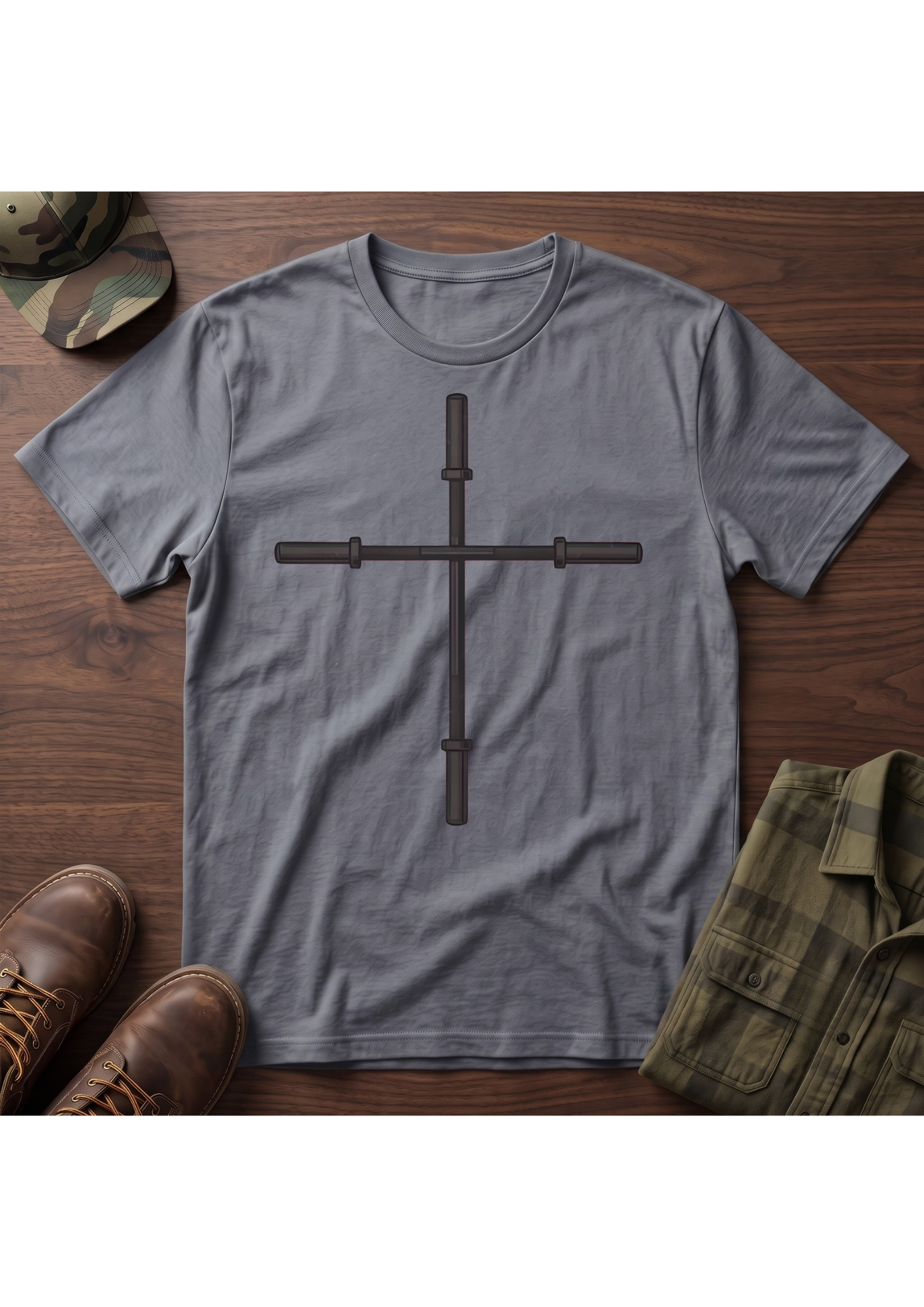 Barbell Cross T-Shirt