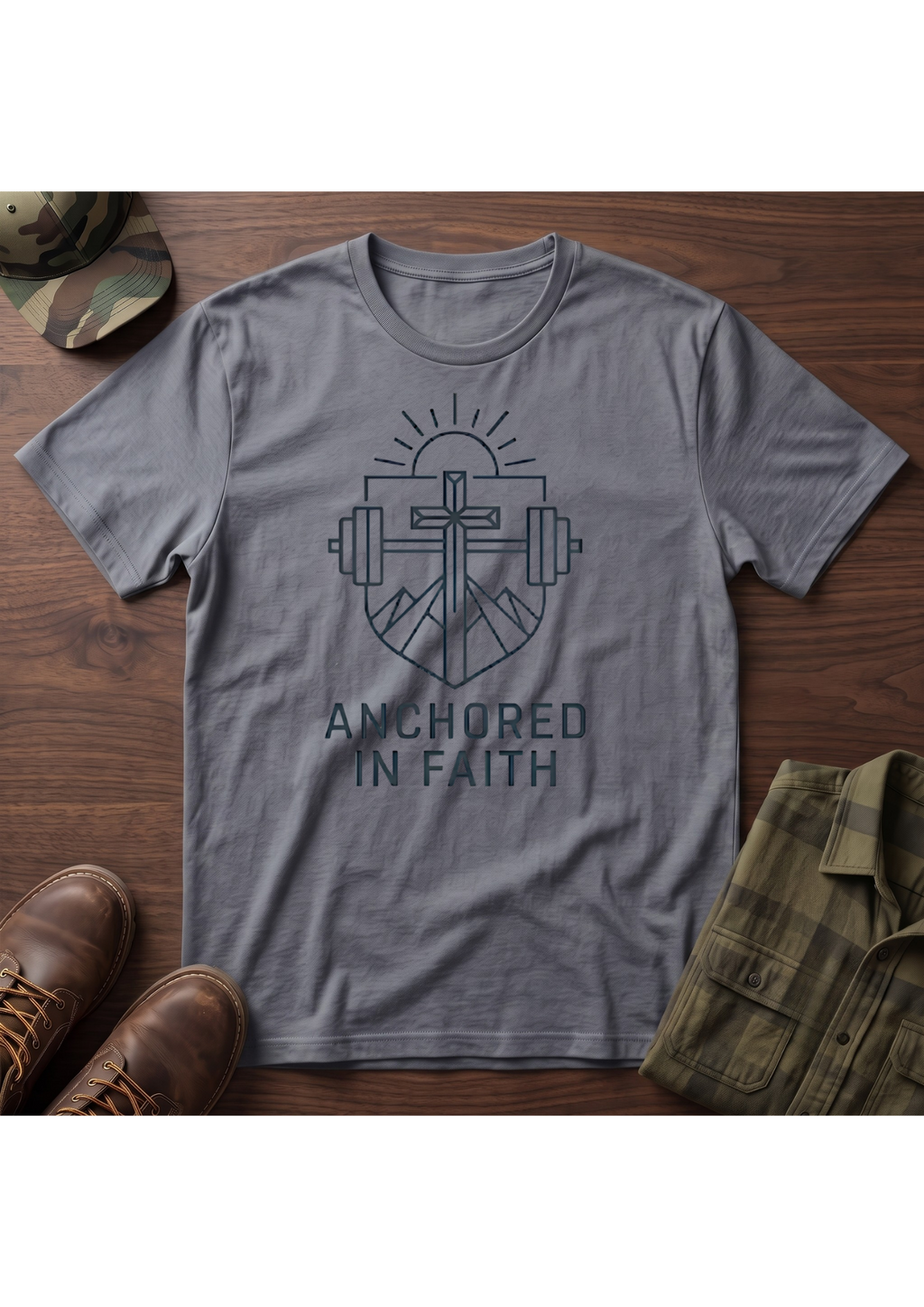 Anchored in Faith  Minimalist T-Shirt