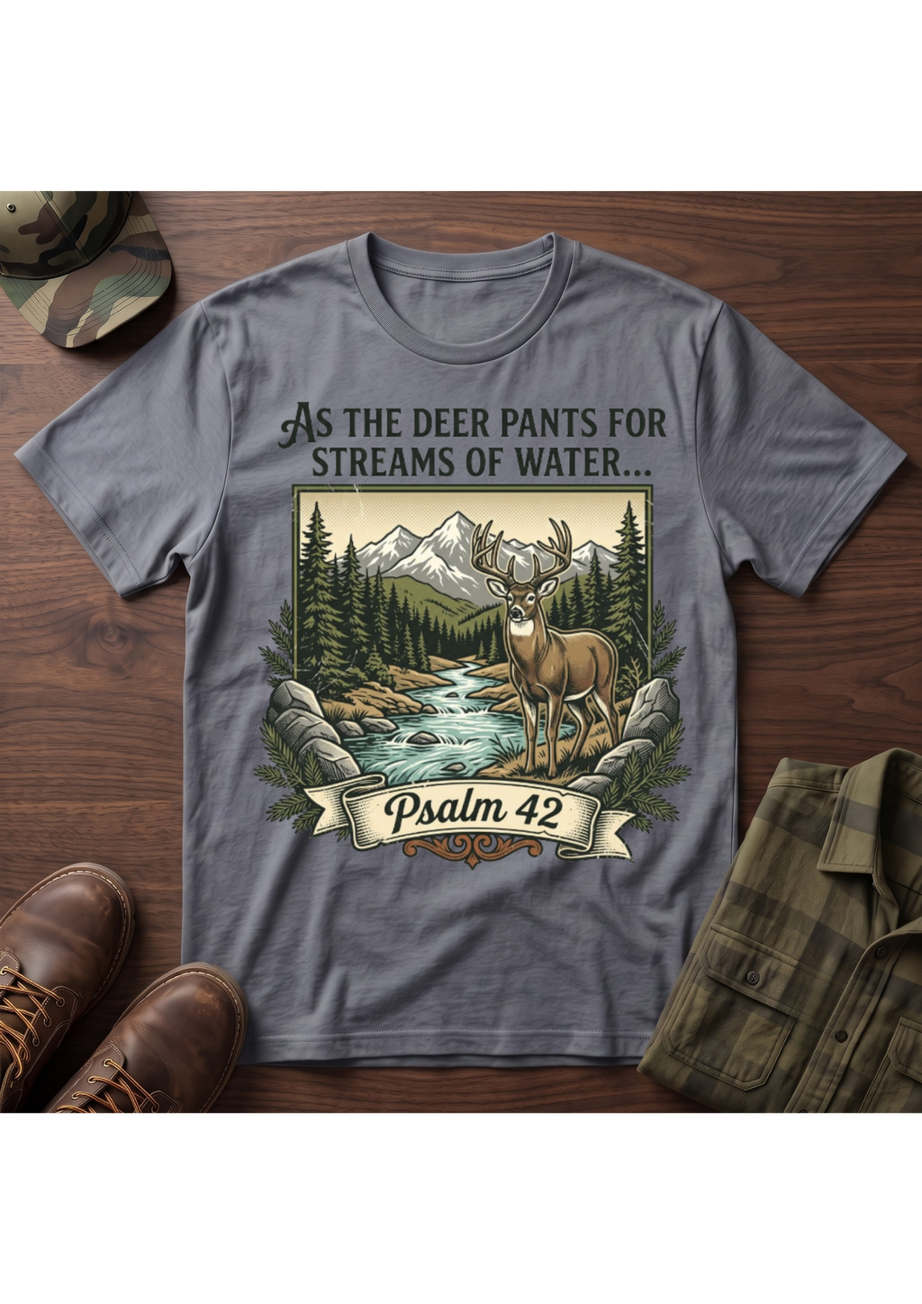 Buck Psalm 42 T-Shirt