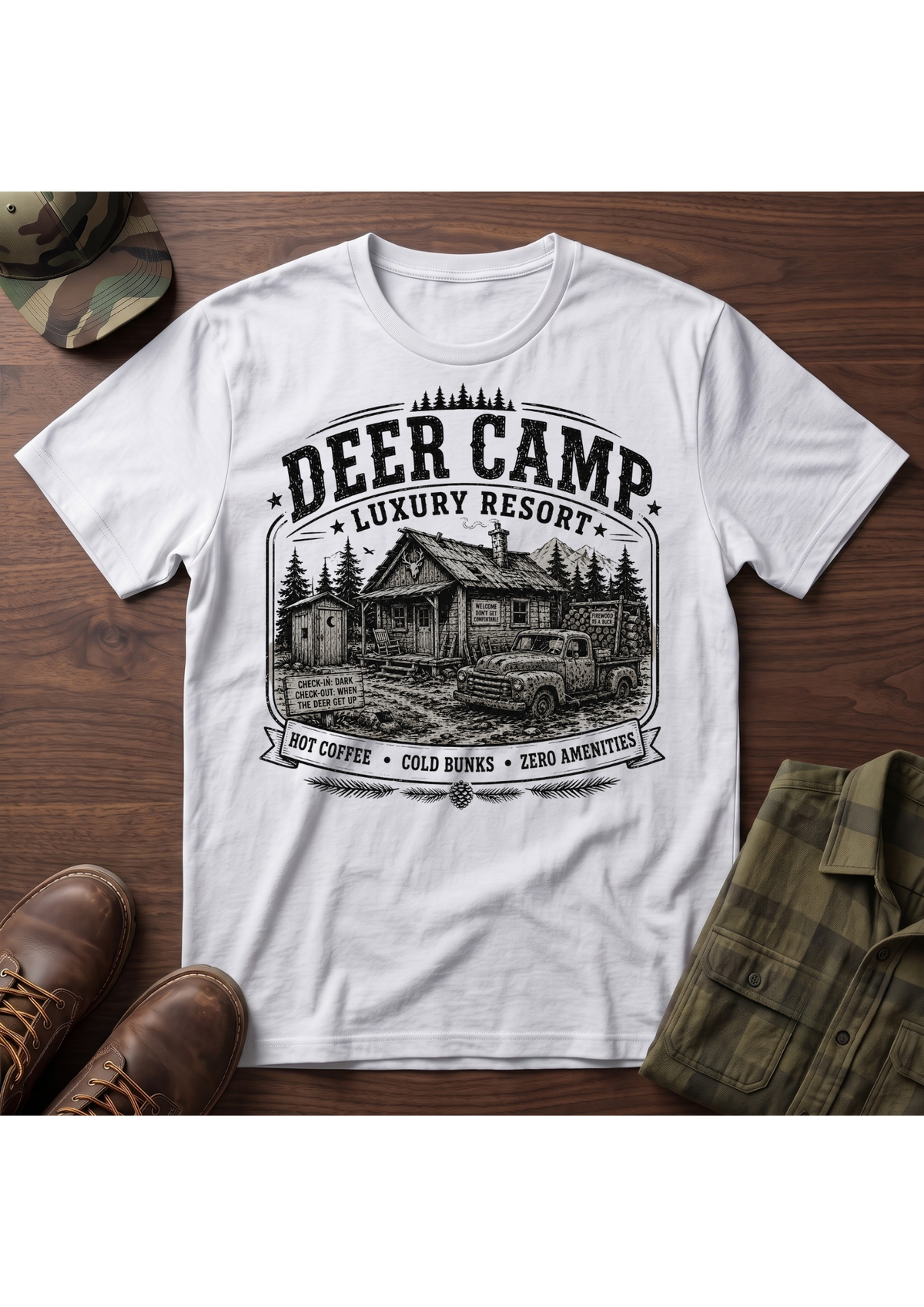 Deer Camp Resort T-SHIRT
